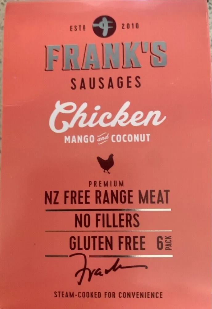 Sausages Chicken mango & coconut