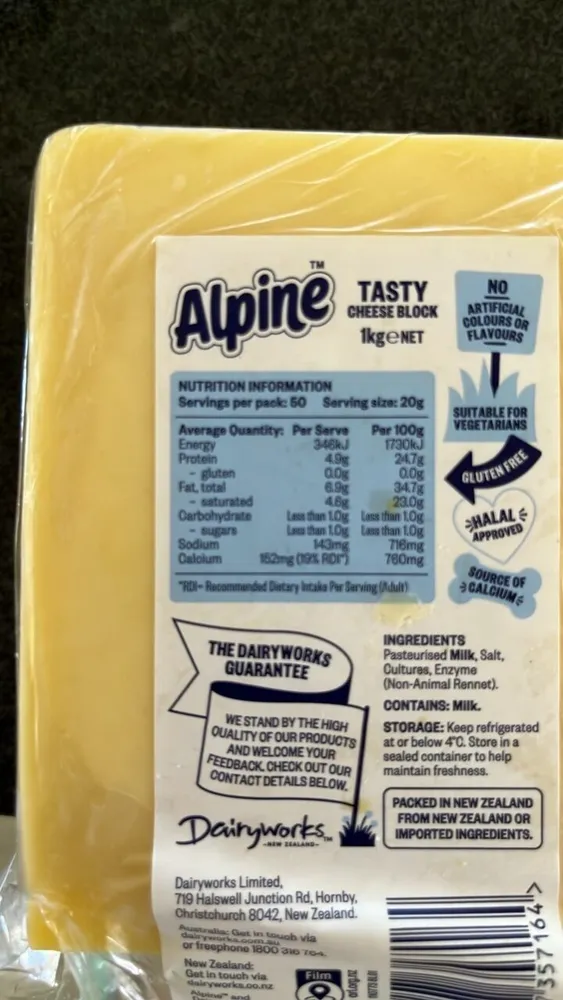 Alpine Tasty Cheese Block