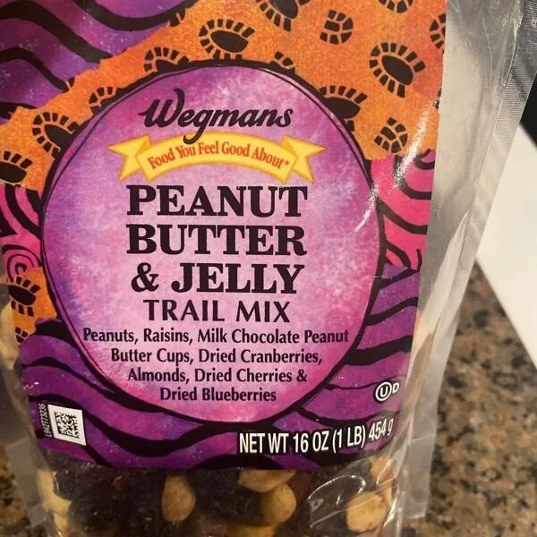 Peanut butter and jelly trail mix