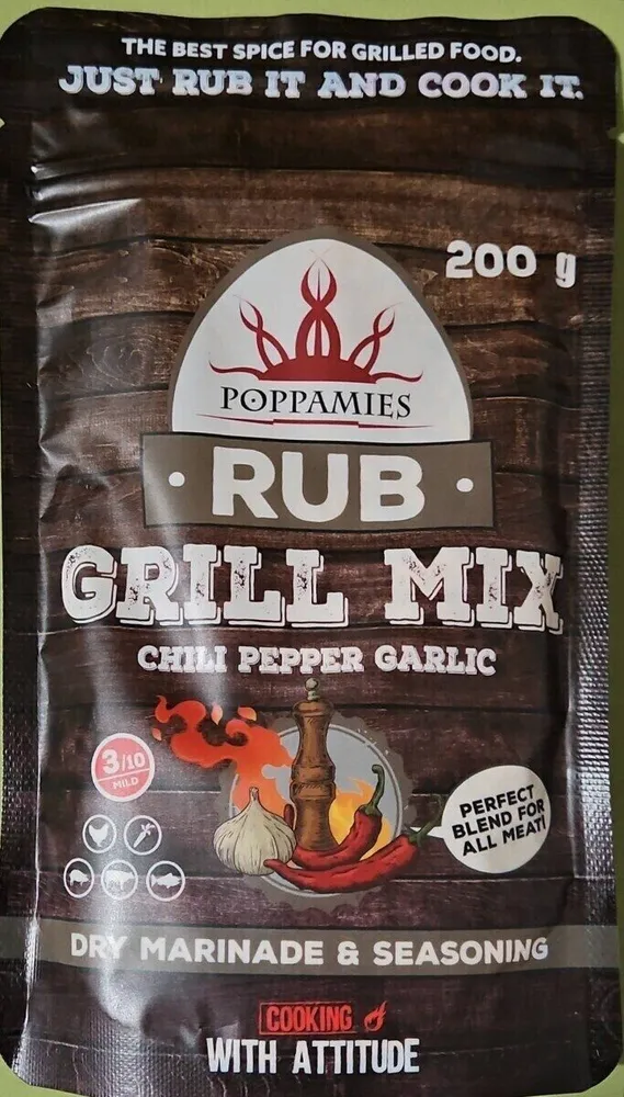 Rub grill mix Chili pepper garlic