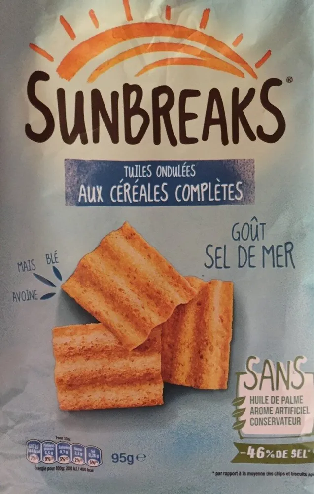 Tuiles ondulées aux céréales complètes
