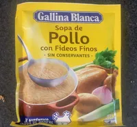Sopa de pollo con fideos finos