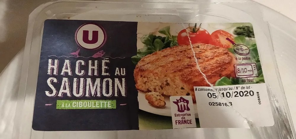 Haché de saumon à la ciboulette