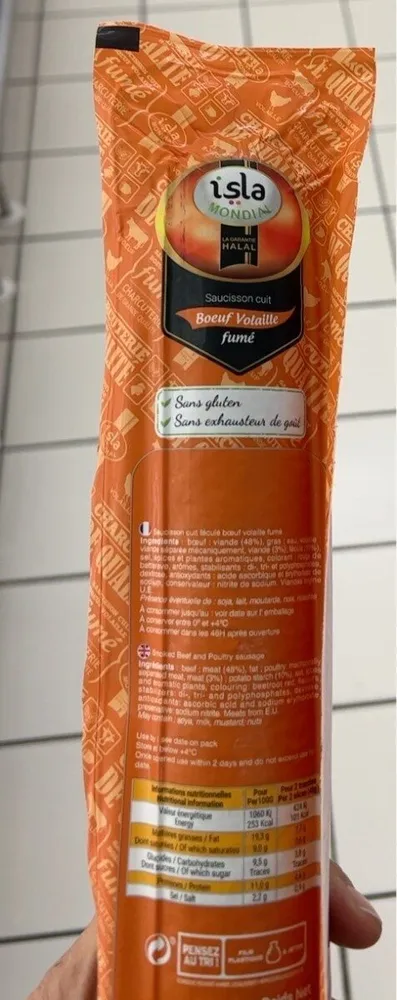 saucisson cuit fumé