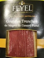 grandes tranches de magret de canard fumé
