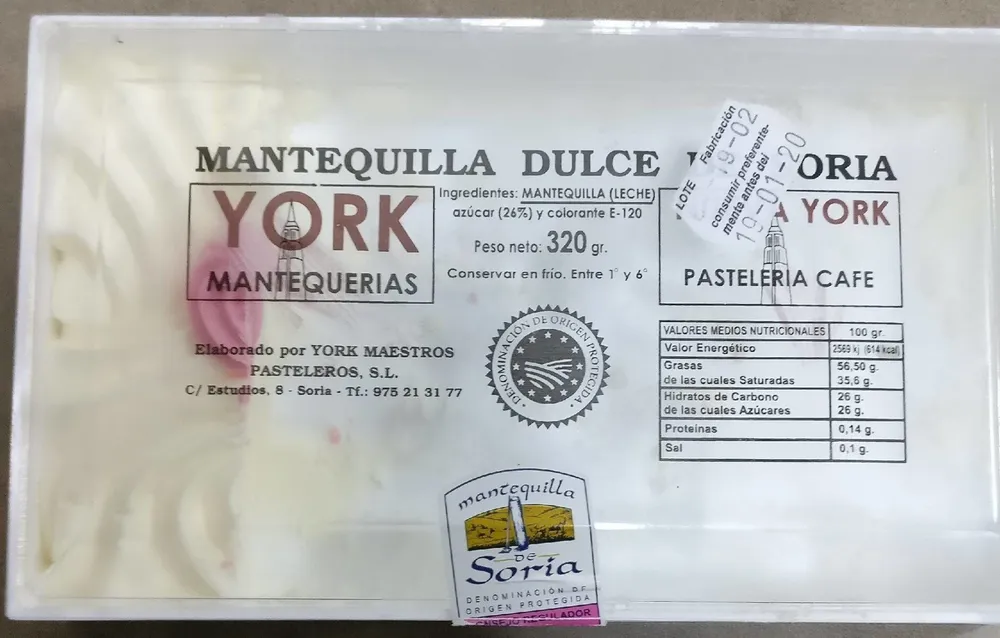 Mantequilla dulce de Soria