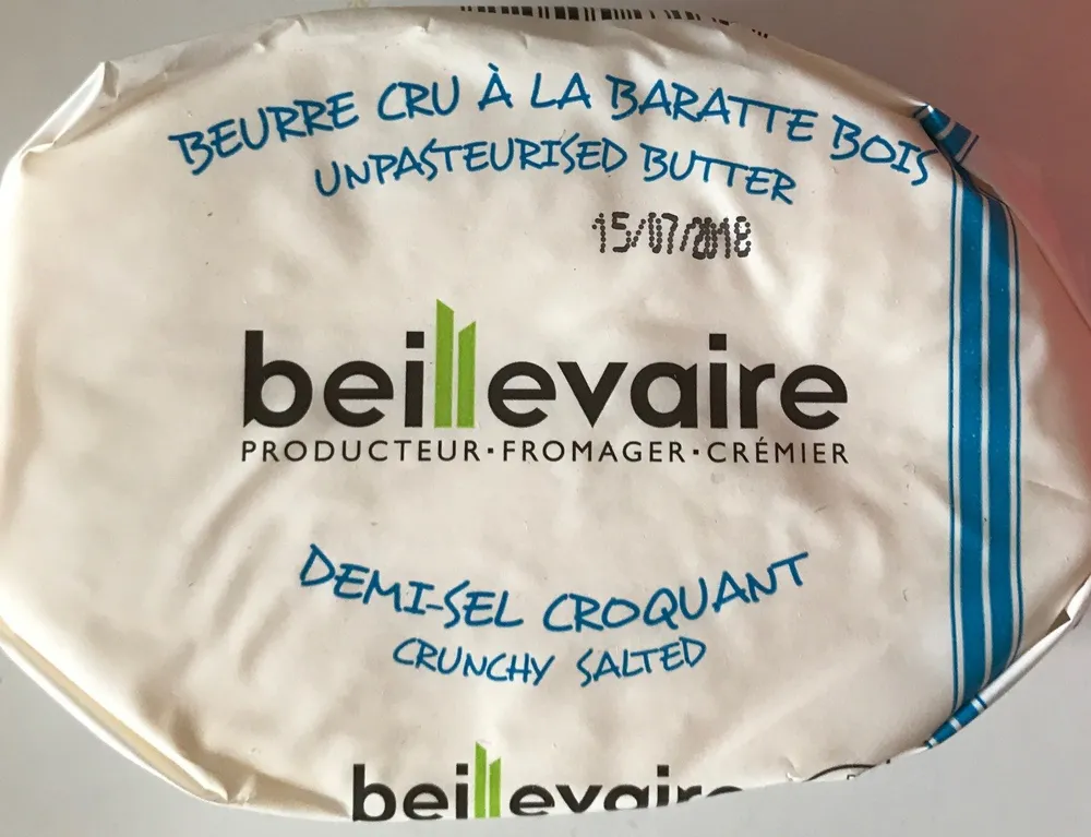 Beurre cru a la baratte semi sel croquant