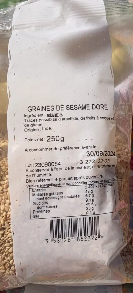 Graine de sesame dore