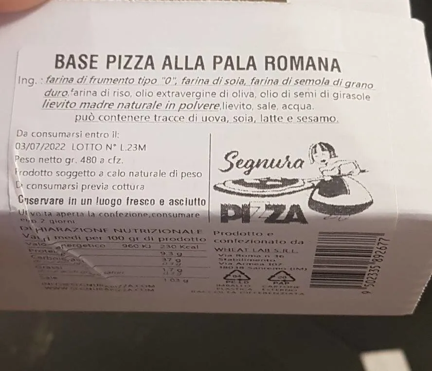 Base pizza alla pala romana
