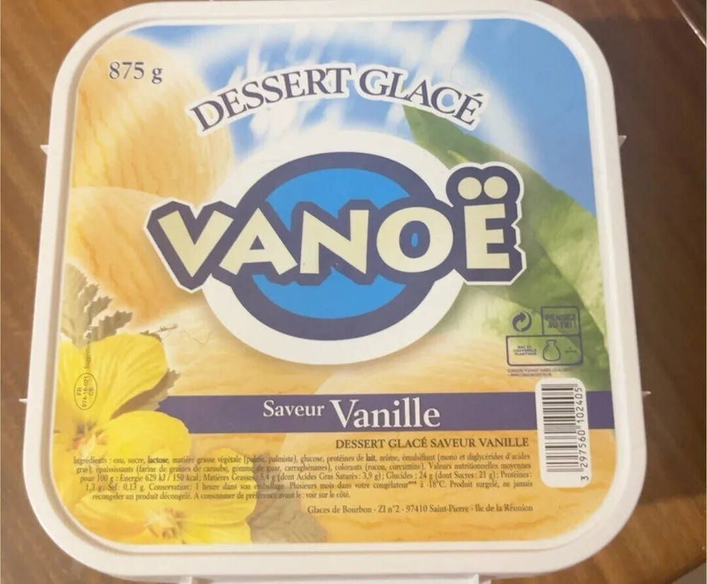 Dessert Glacé Saveur Vanille