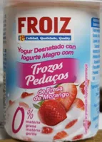 Yogur desnatado con fresas