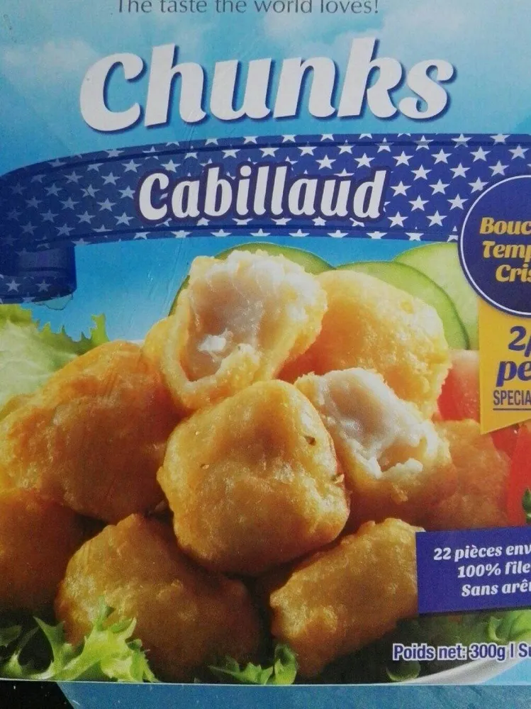 Chunks cabillaud
