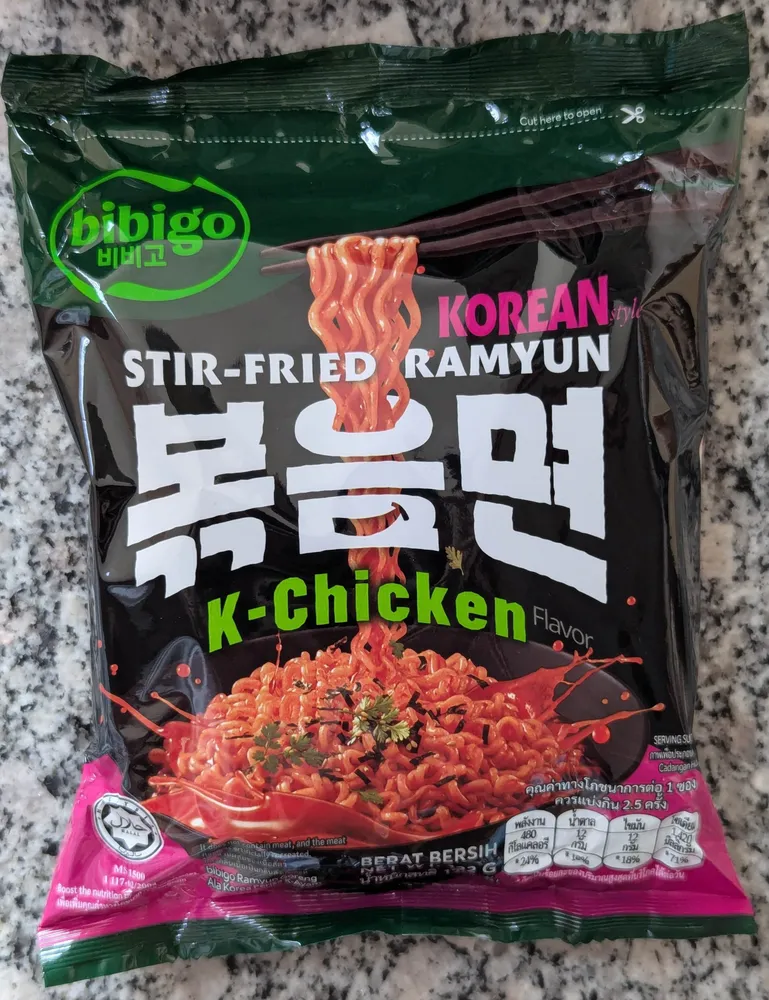 Bibigo sweet and spicy k-chicken ramyun
