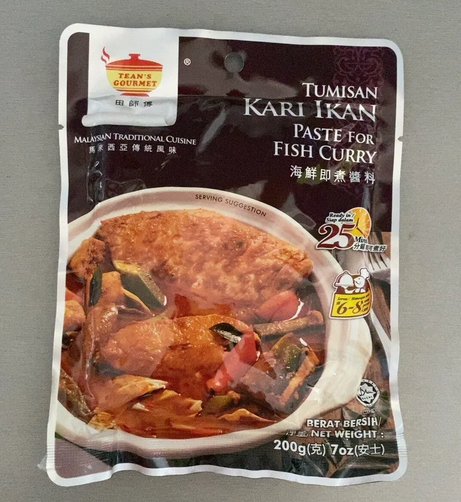 Paste for fish curry