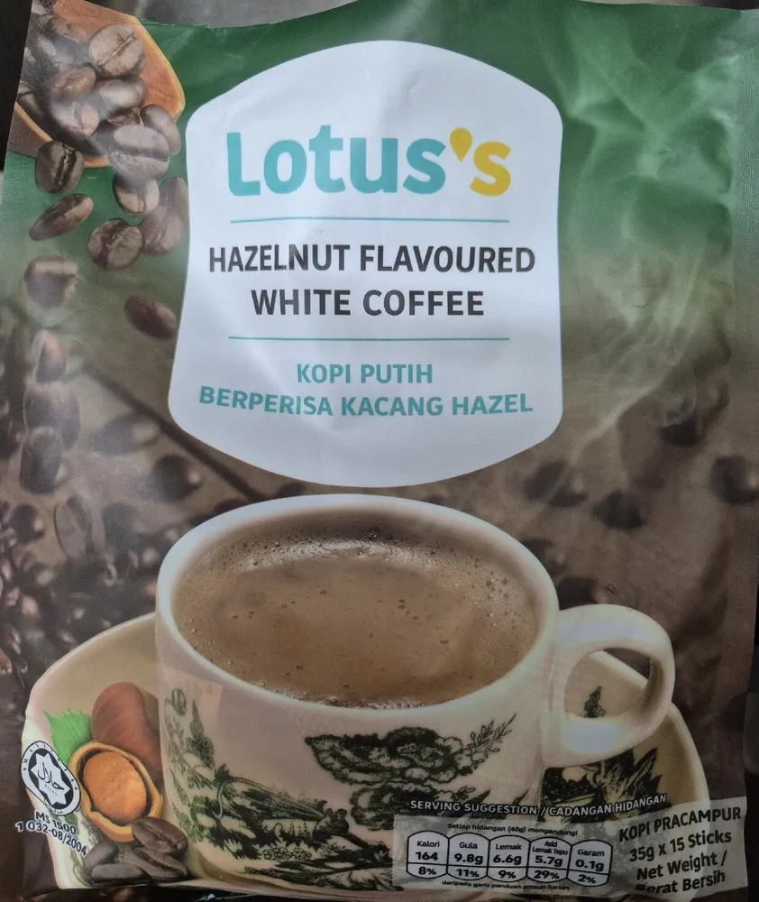Hazelnut Flavoured White Coffee