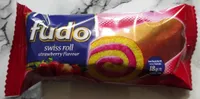 Swiss roll strawberry flavor