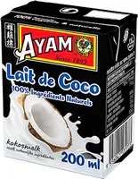 Lait de coco 100% ingrédients naturels