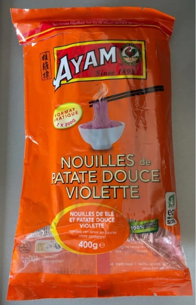 Nouilles de patate douce violette