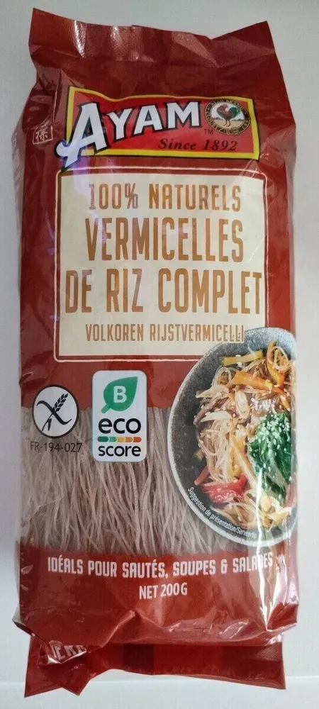 Vermicelles de riz complet
