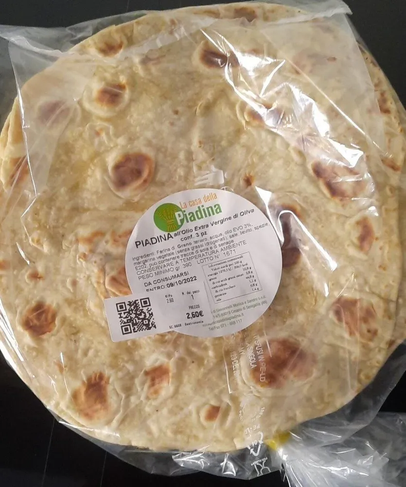 Piadina all'olio evo
