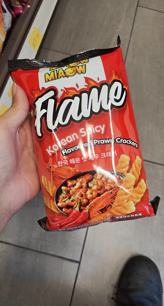 Flame Korean Spicy Flavoured Prawn Crackers