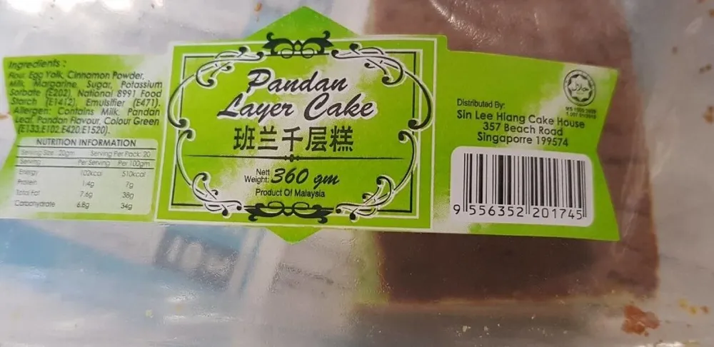 Pandan layer cake