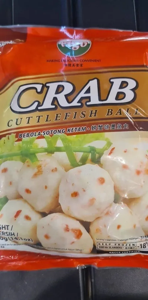 Crab and cuttle fish ball