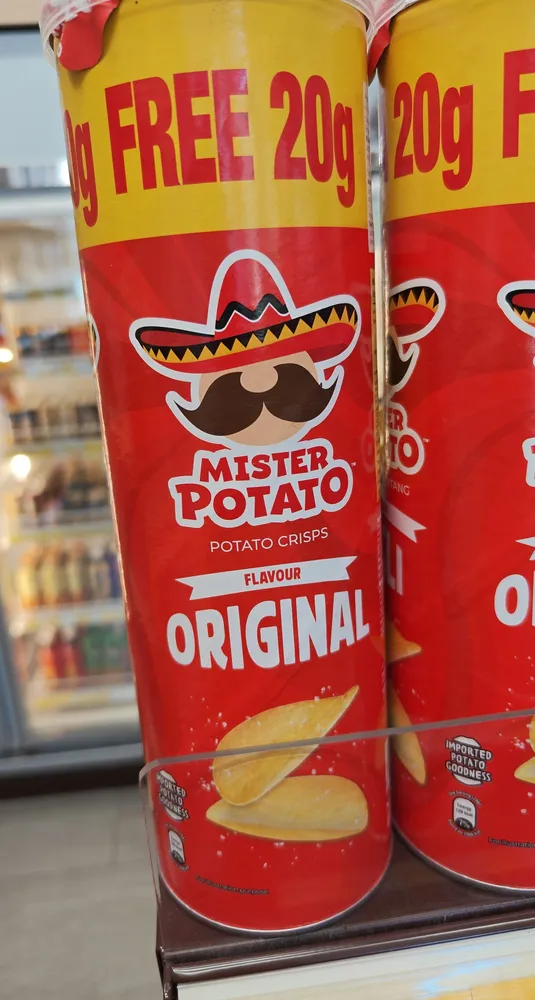 Mister Potato Crips Canister Original