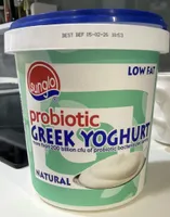 Sunglo Natural Low Fat Probiotic Greek Yoghurt