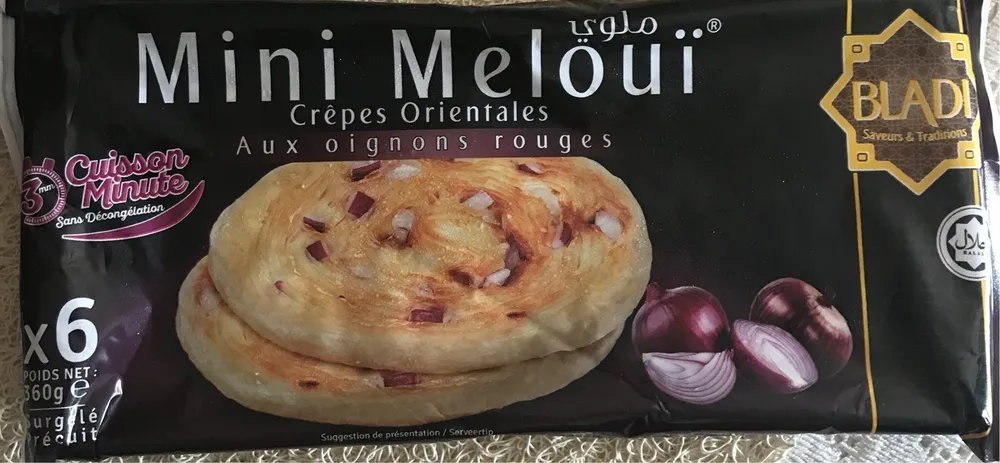Crepes orientales aux oignons rouges