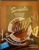 Barres de céréales multivitamines recouvertes de chocolat noir