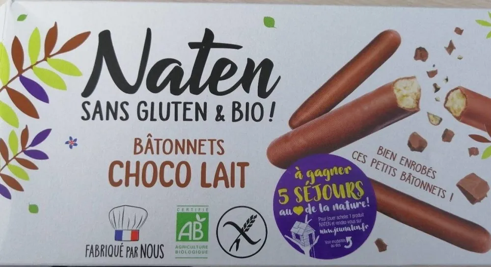 Bâtonnets choco lait