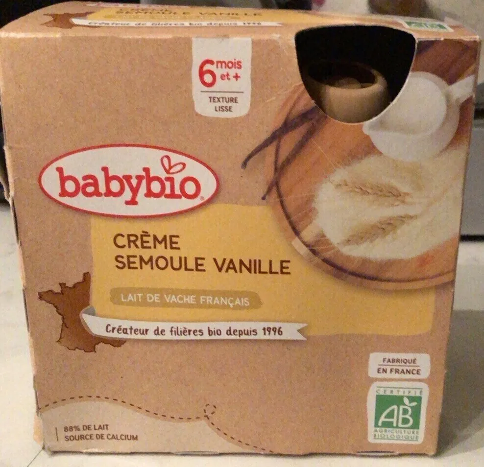 Creme semoule vanille