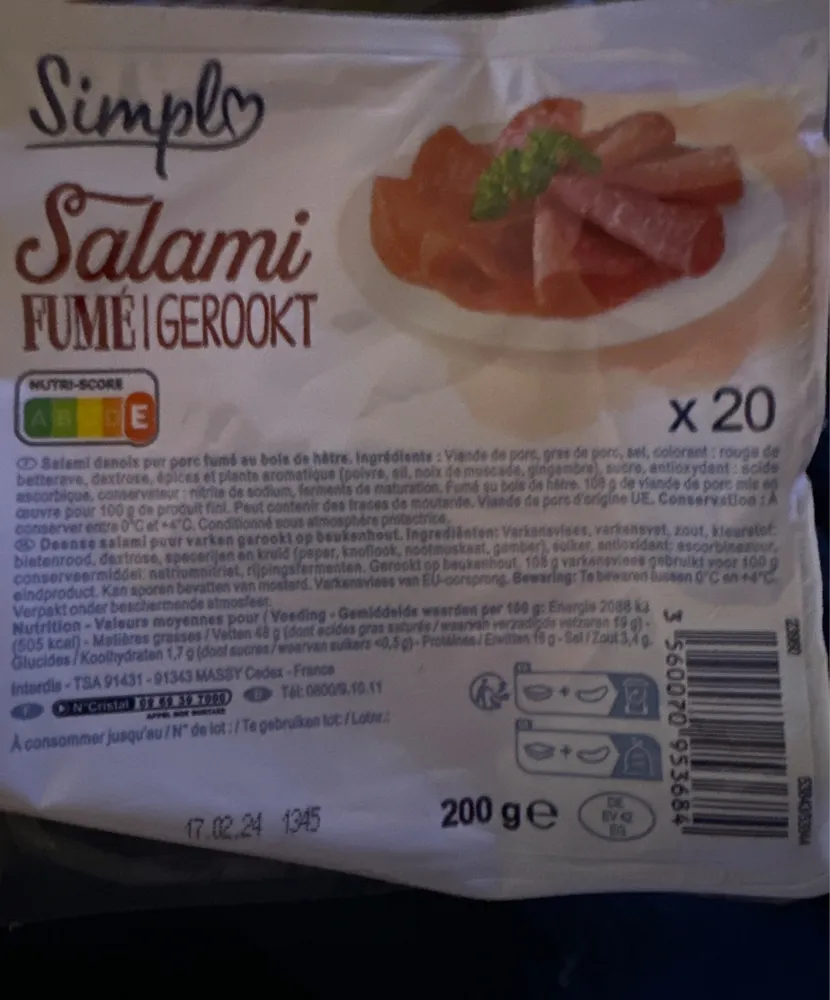 Salami fumé / gerookt