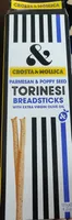 Parmesan & Poppy Seed Torinesi Breadsticks with Extra Virgin Olive Oil