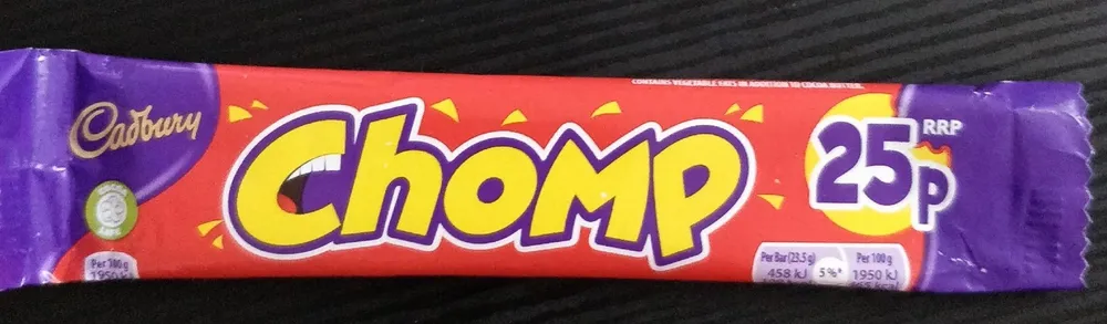 Cadbury chomp chocolate bar