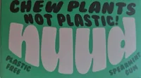 Plastic-free spearmint chewing gum