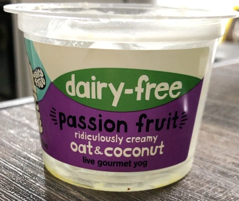Dairy-free passion fruit yogurt