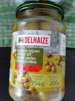 Olives vertes dénoyautées farcies au poivron rouge