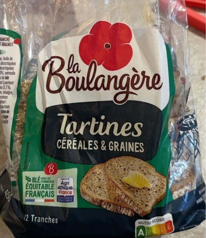 Tartines céréales et graines