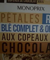 Pétales riz blé complet et orge aux copeaux de  chocolat