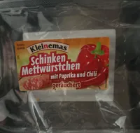 Schinkenmettwürstchrn mit Paprika & Chili geräuchert