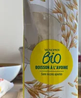 Boisson à l’avoine. Bio