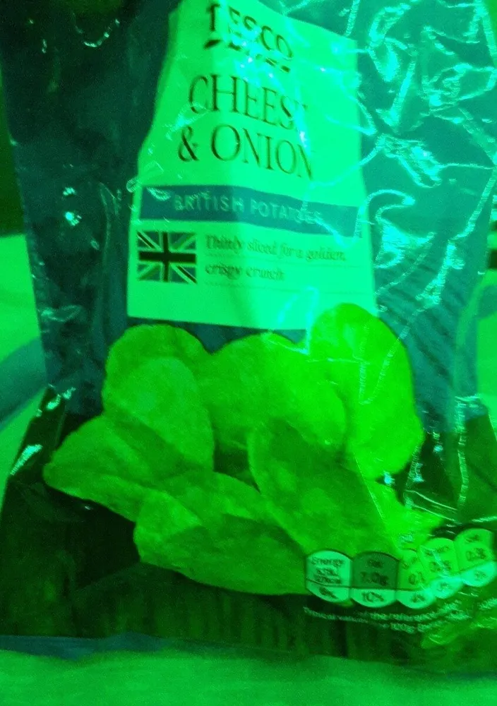 Cheese and onion crisps