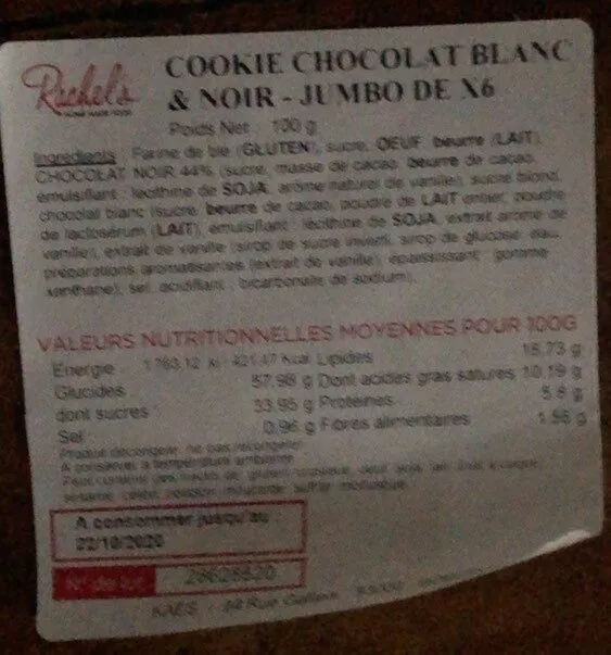 Cookie chocolat blanc & noir