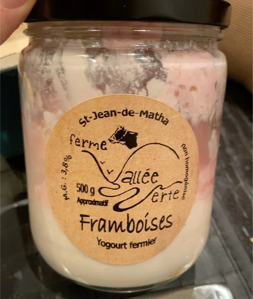 Togourt fermier aux framboises