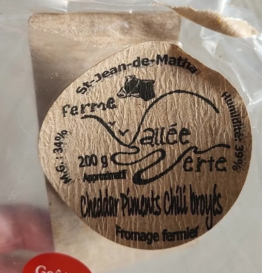 Fromage St-Jean-de-Matha Cheddar Piment chili