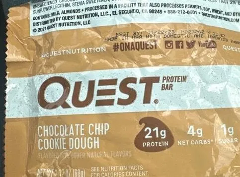 Chocolate Chip Cookie Dough Protein Bar