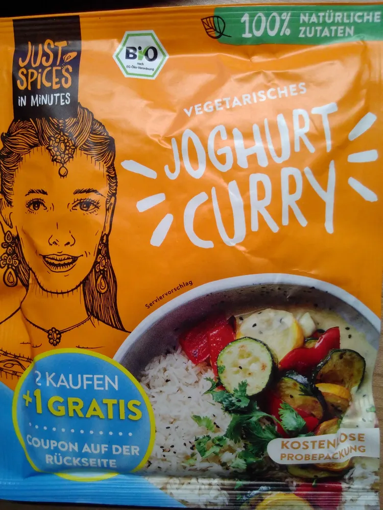 Vegetarisches Joghurtcurry (kostenlose Probepackung)