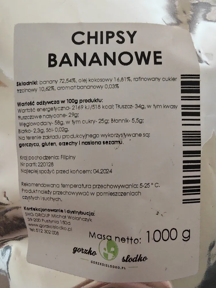 Chipsy bananowe